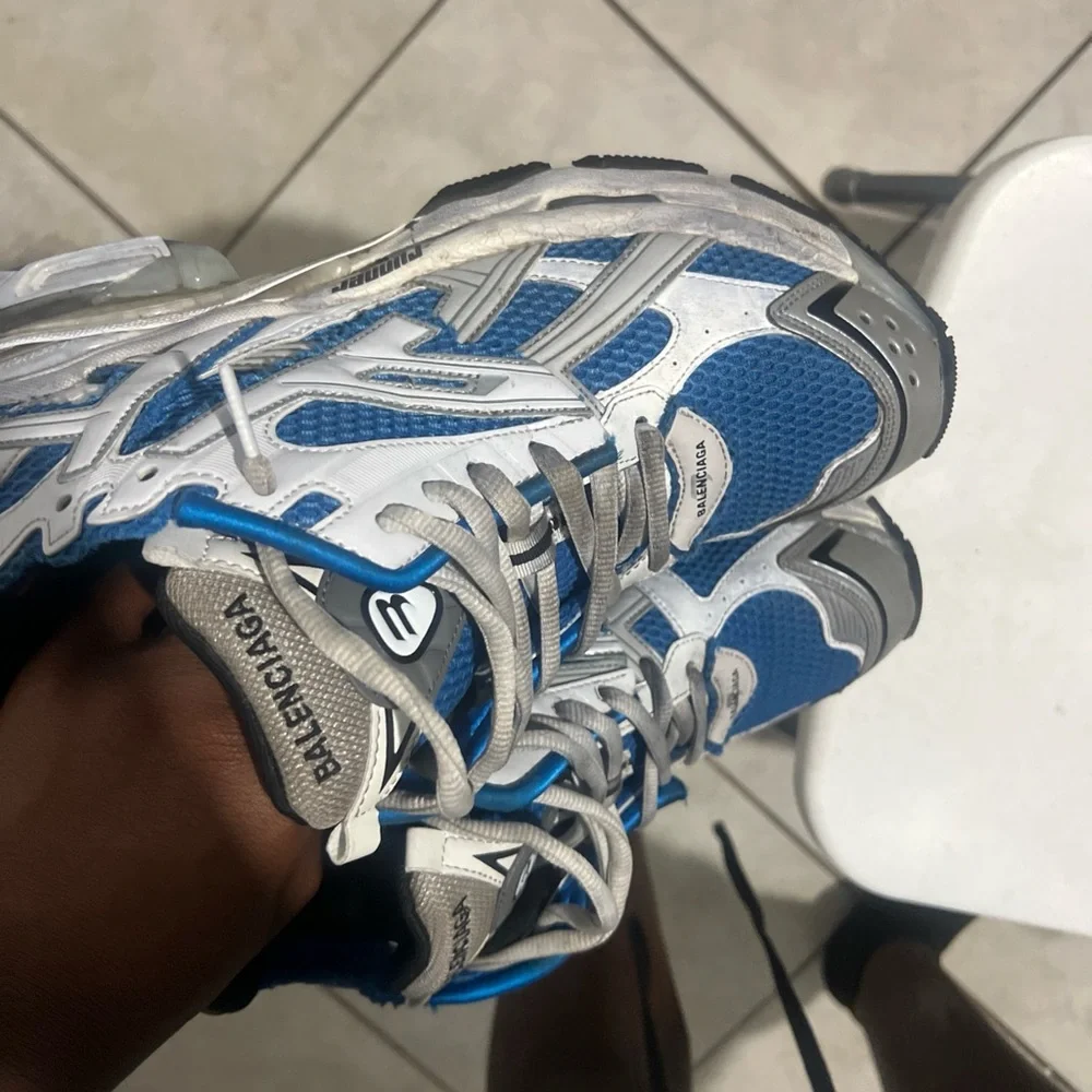 Balenciaga Kids Blue and White Sneakers - Picture 3 of 5
